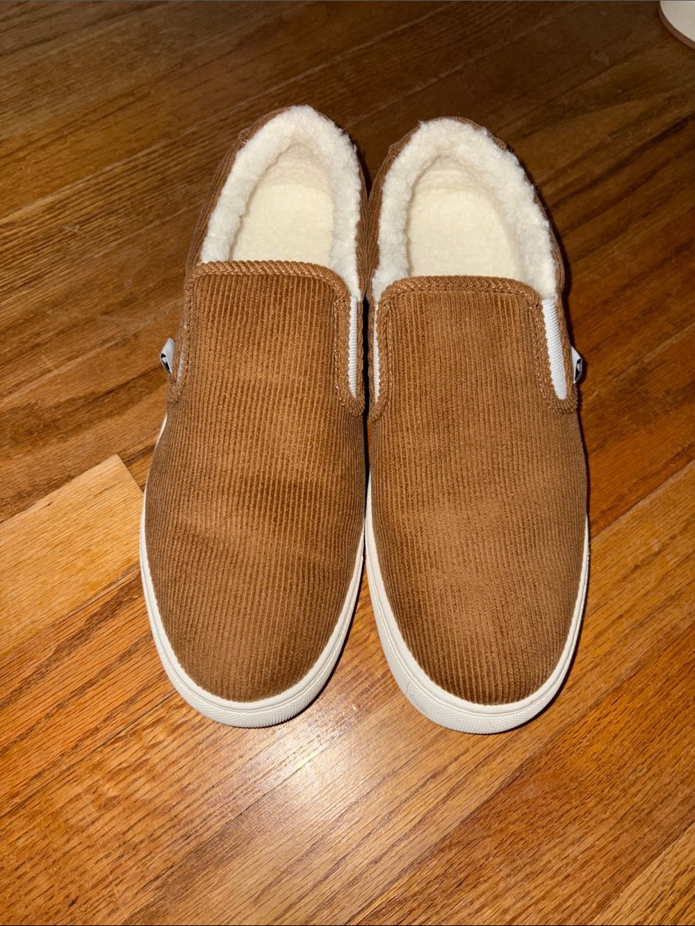 JCrew women’s Corduroy Slip-On Shoes with Shearling Lining - Brown size 10